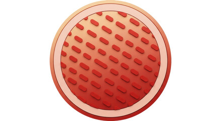 Isolated Red Textured Circle