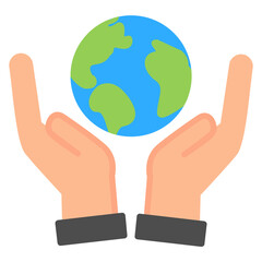 Earth in Hands Icon