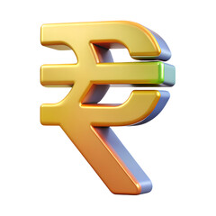 Obraz premium 3D Indian Rupee Currency Sign