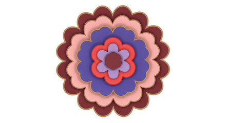 Isolated Decorative Flower Mandala