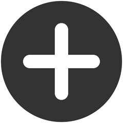 Obraz premium round back silhouette black plus symbol