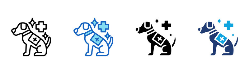 Rescue Dog icon Multi Style Vector Illustration
