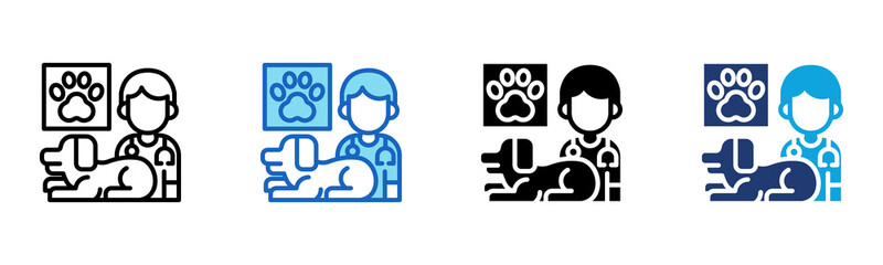Veterinarian icon Multi Style Vector Illustration