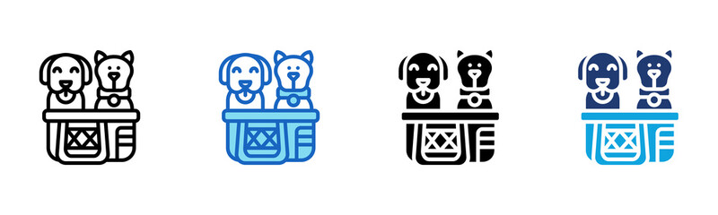 Pet Carrier icon Multi Style Vector Illustration