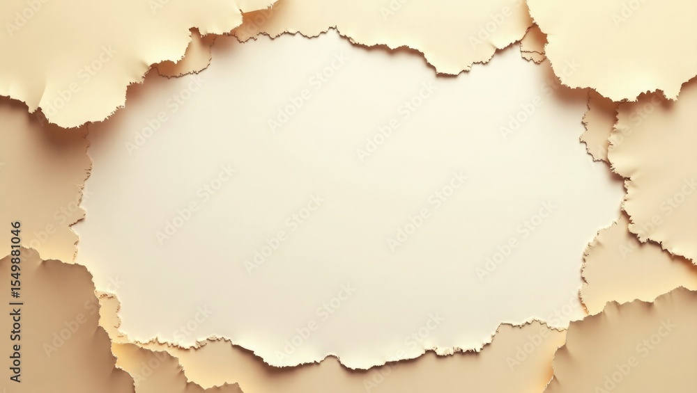 Poster abstract textured background with torn paper edges revealing a lighter shade beneath creating a fram