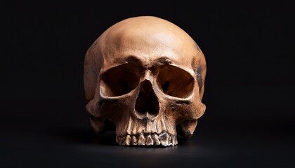 Fototapeta premium skull on black background