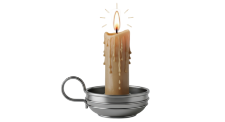 Isolated Candle in Candlestick