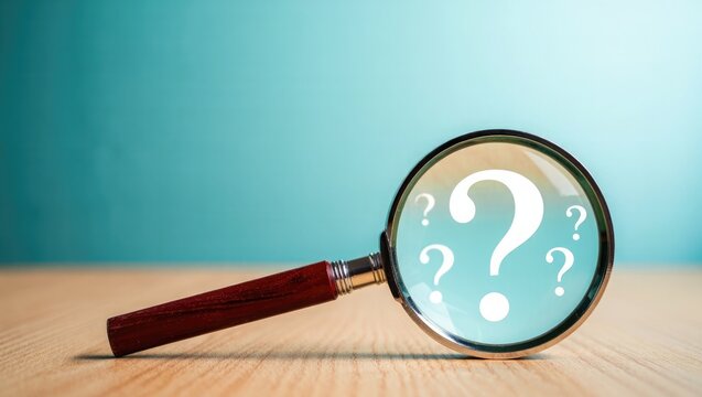 Uncovering Answers A Magnifying Glass and Question Marks