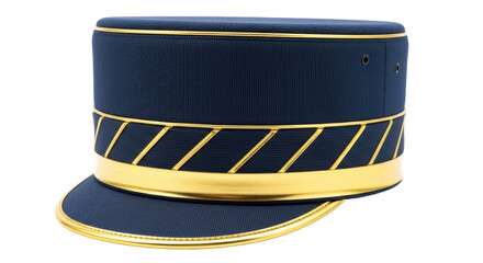 Isolated Blue Military Cap