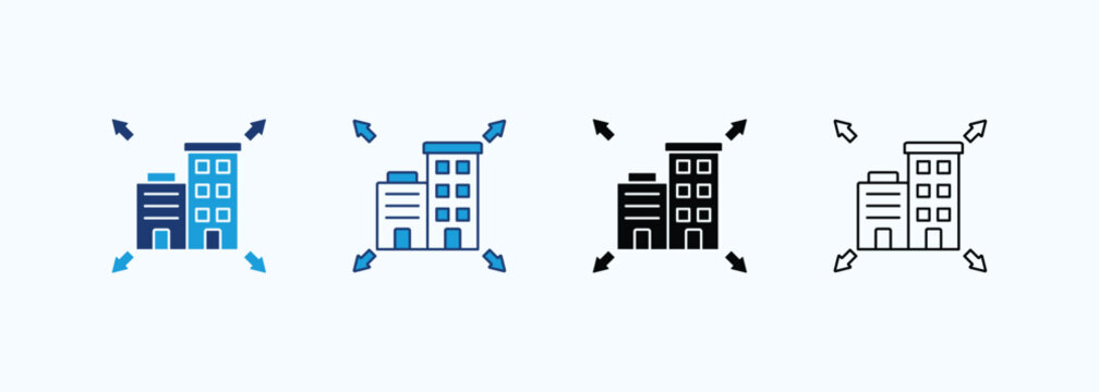 Corporate Restructuring  Icon Set Multiple Style Collection
