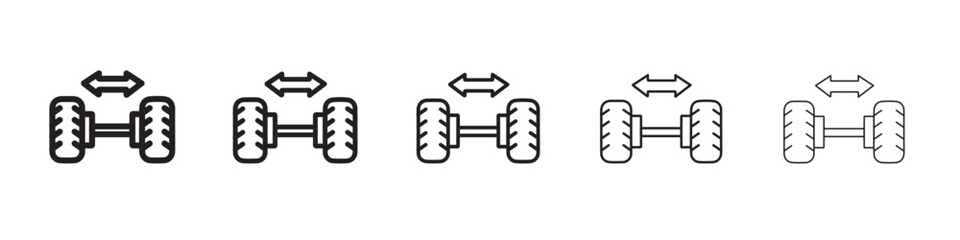 wheel alignment icon vector illustration isolated