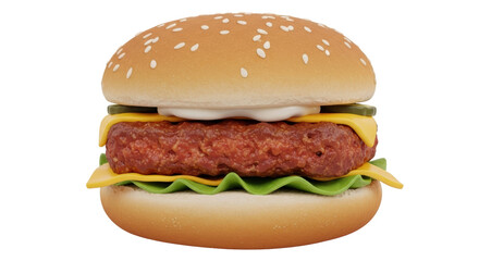 Isolated hamburger