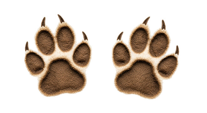 Isolated Animal Paw Prints