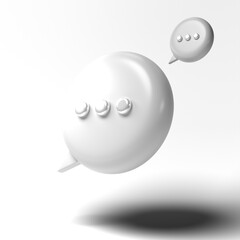 3d render of a speech bubble