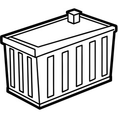Container line art vector