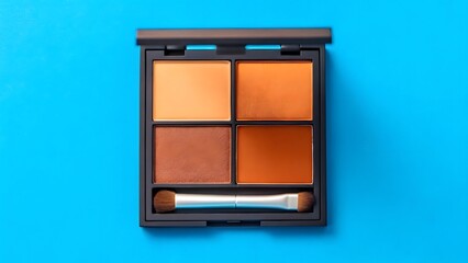 Four shade eyeshadow palette with applicator brush