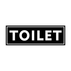 Toilet sign sticker. Vector image