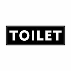 Toilet sign sticker. Flat image
