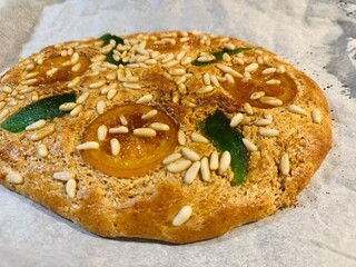 Traditional Saint John’s coca out of the oven.