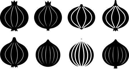 silhouette vector design of an onion.eps