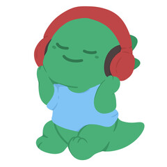 Dinosaur, funny cartoon dinosaur 