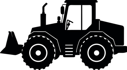 tractor silhouette vector