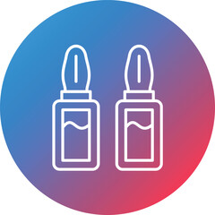 Ampoule Line Gradient Circle Background Icon