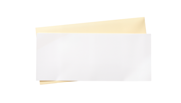 Blank white envelope and cream envelope on transparent background   - Powered by Adobe