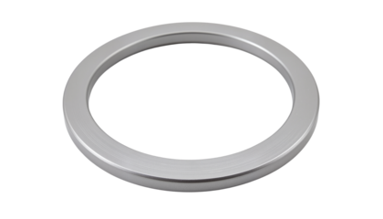 Grommet ring showing metal finish with smooth edges, isolated, transparent background, no background  