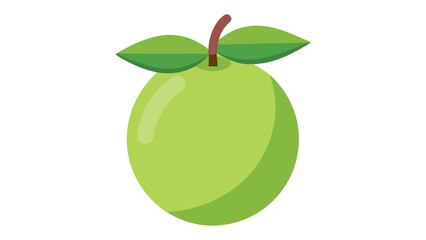 green pear isolated on white background