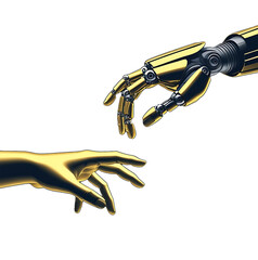 Human and Robot Hands Reaching Toward Connection