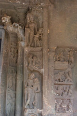 Detailed Carvings of Mythological Figures
