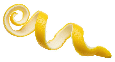Isolated Lemon Peel Swirl