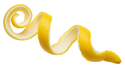 Isolated Lemon Peel Swirl
