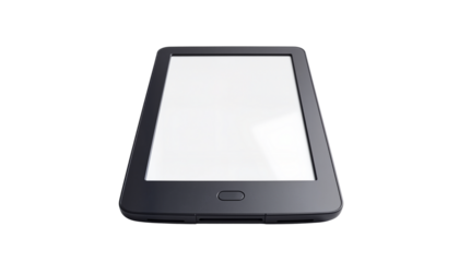 E-ink reader on isolated, transparent background, no background  