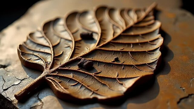 Extinct Sycamore Tree Leaf Specimen and Wood Fragment Fossil, Dating Back 52 Million Years from the Early Eocene Epoch