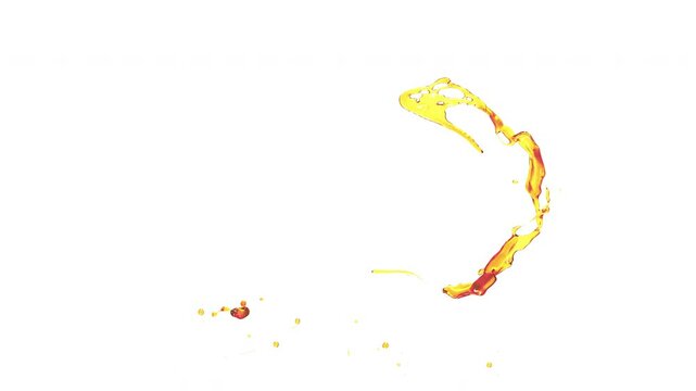 Oil Splash, 3D Render ,With Alpha Matte