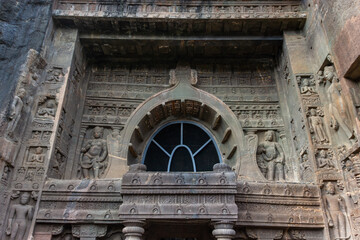 Grand Facade of Ancient Rock-cut Cave Temple