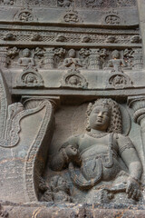 Naga King and Attendants Stone Carving
