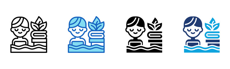 Spa icon Multi Style Vector Illustration