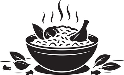 Biryani Plate, Food Silhouette