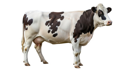 Isolated Holstein Cow Standing