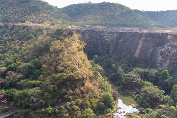 Panoramic View of Green Valley and Ancient Ajanta Caves