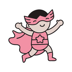 Superhero Kids Dressing Up In Costumes