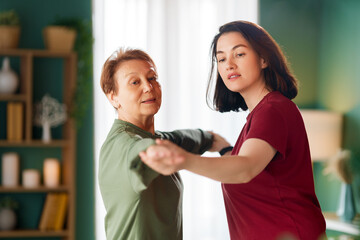 Senior woman doing exercise