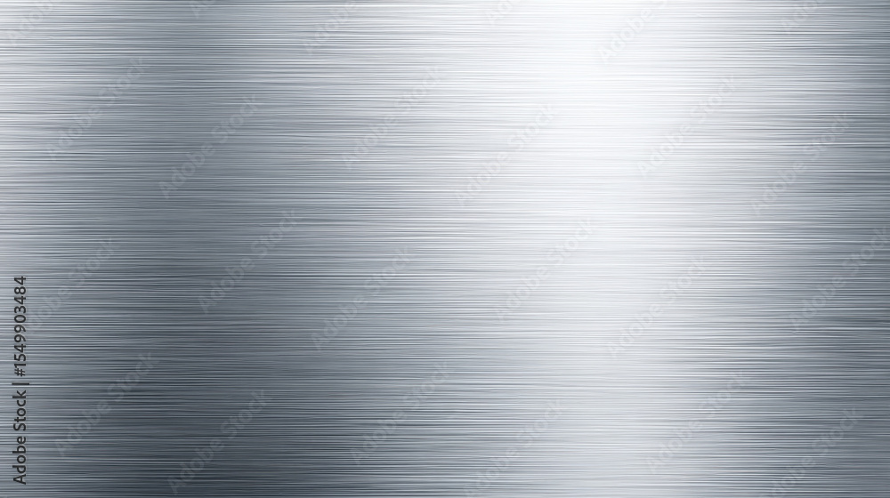 Aufkleber Brushed metal texture with horizontal lines and smooth silver gradient creating sleek and modern industrial background