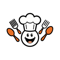 vector illustration of cartoon chef