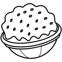 Cookies and Cream Chip line art vector