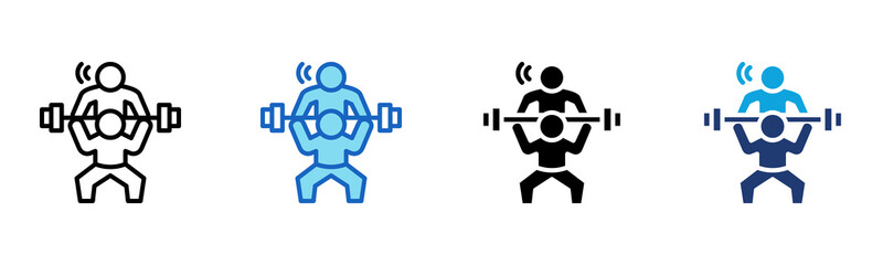 Personal Trainer icon Multi Style Vector Illustration