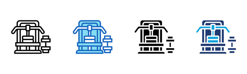 Workout Equipment icon Multi Style Vector Illustration